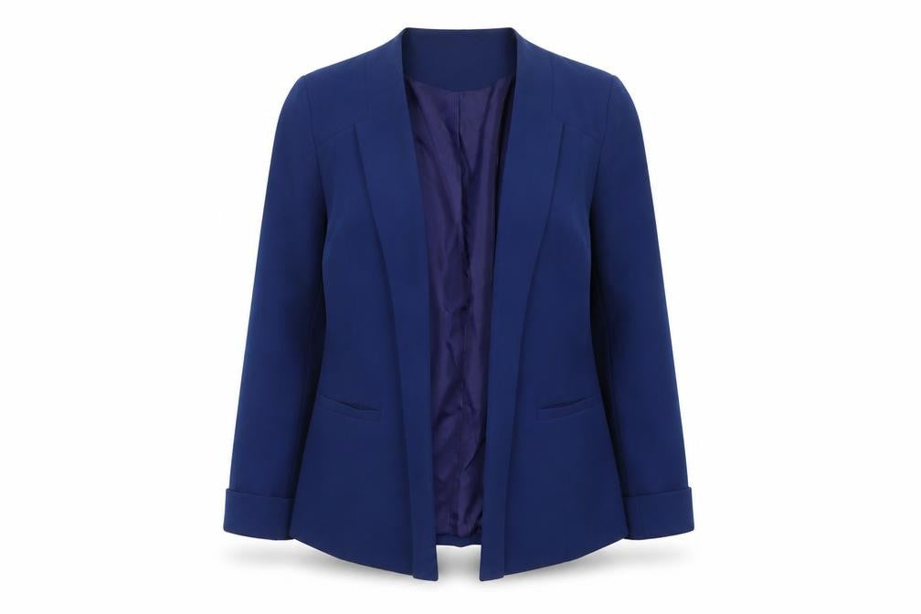Atmosphere Women Blue Size 10 Tailored Open Front Blazer Jacket