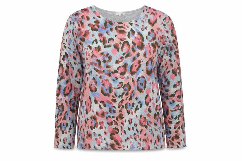 Forever One Women's Multicoloured Animal Print Long Sleeve Top Size L