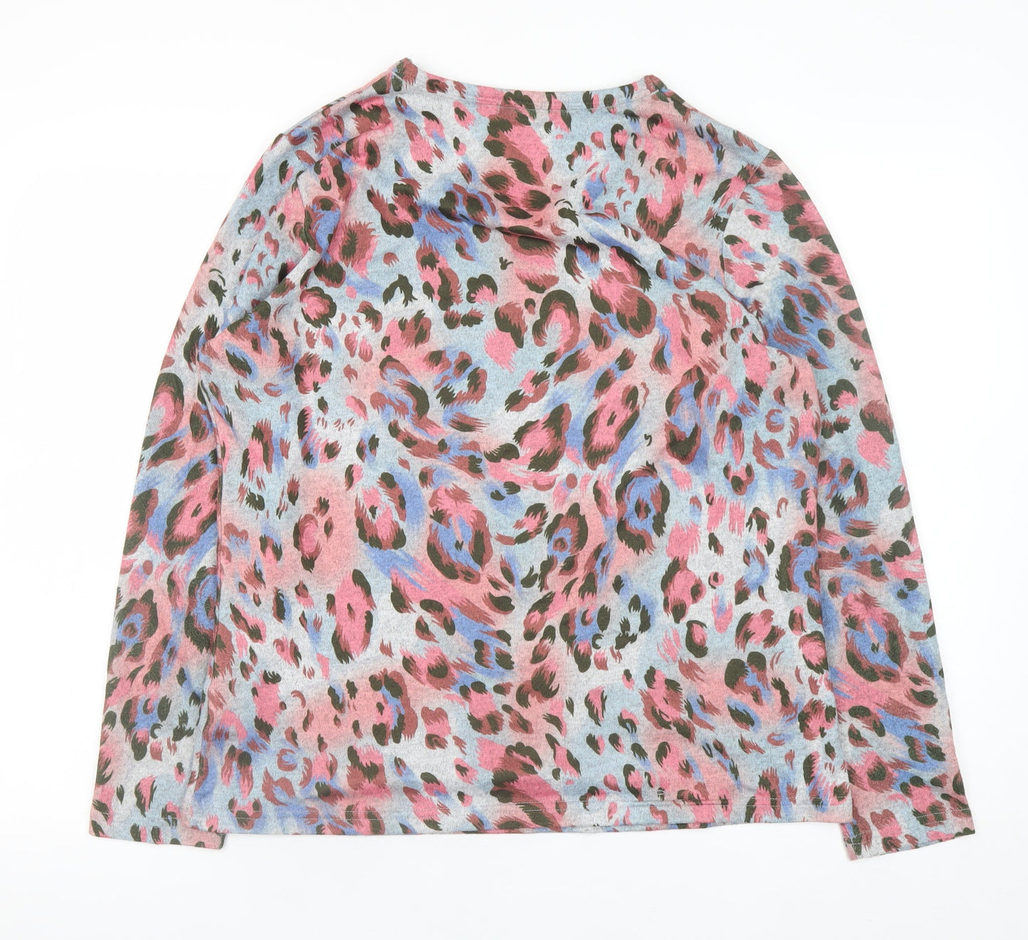 Forever One Women's Multicoloured Animal Print Long Sleeve Top Size L