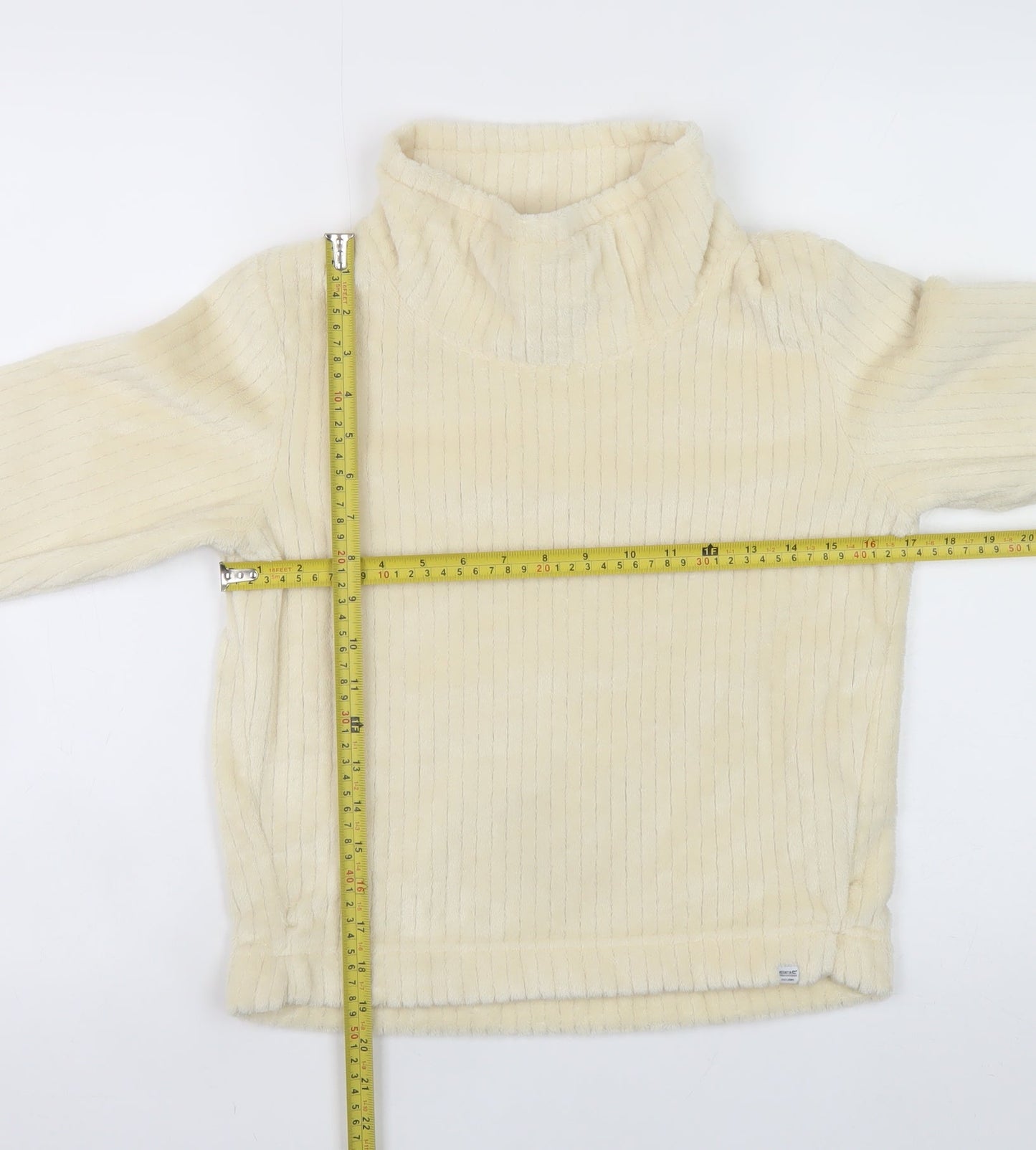 Regatta Girls Beige Fleece Roll Neck Pullover Sweatshirt 11-12 Years