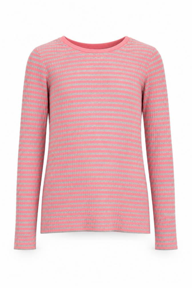 NAME IT Girls Pink Striped Long Sleeve Cotton Jersey T-Shirt 11-12 Years