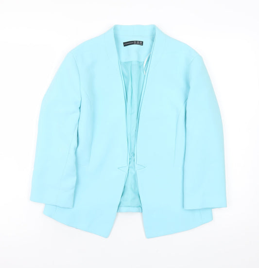 Atmosphere Women Blue Size 10 Tailored Shawl Collar Blazer