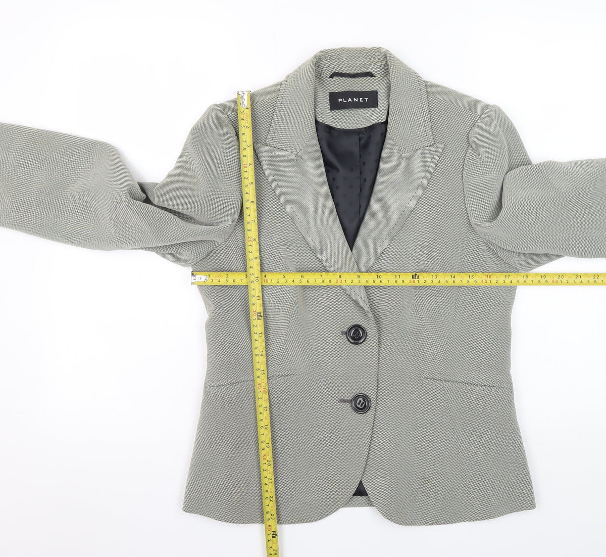 Planet Women Grey Tailored Single-Breasted Blazer Size 10
