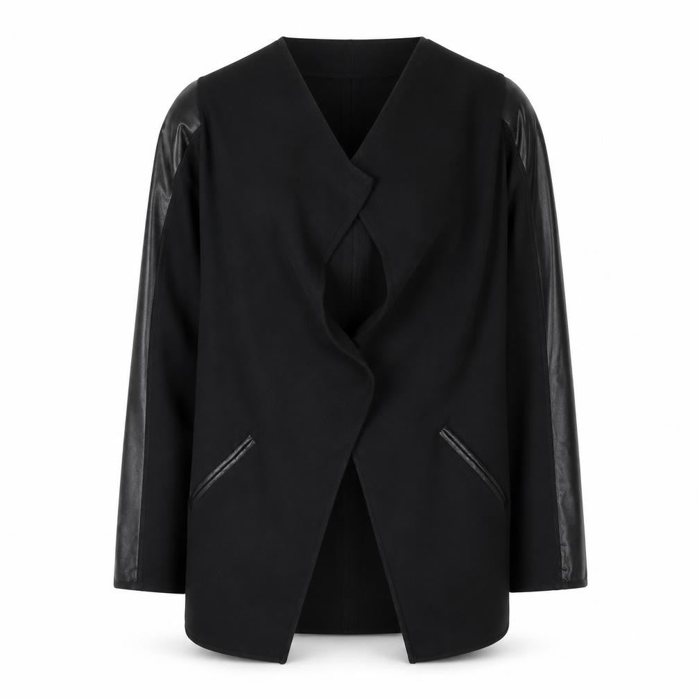 Spanx Womens Black Slim Fit Mid-Length Blazer Jacket Size 8
