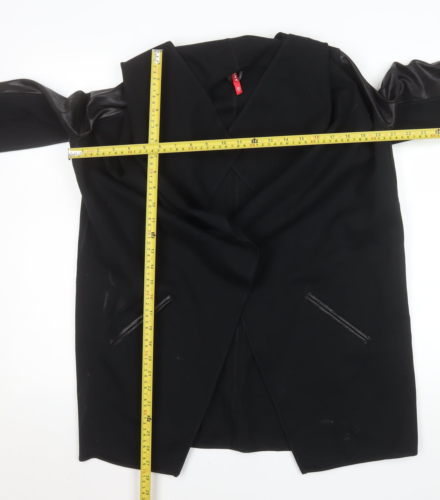 Spanx Womens Black Slim Fit Mid-Length Blazer Jacket Size 8