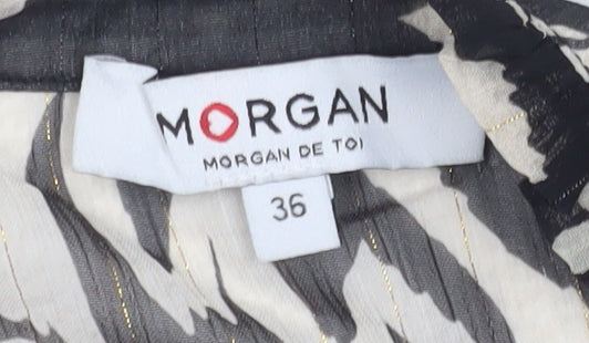 Morgan Women’s Black Floral Sleeveless Tunic Blouse Size 8