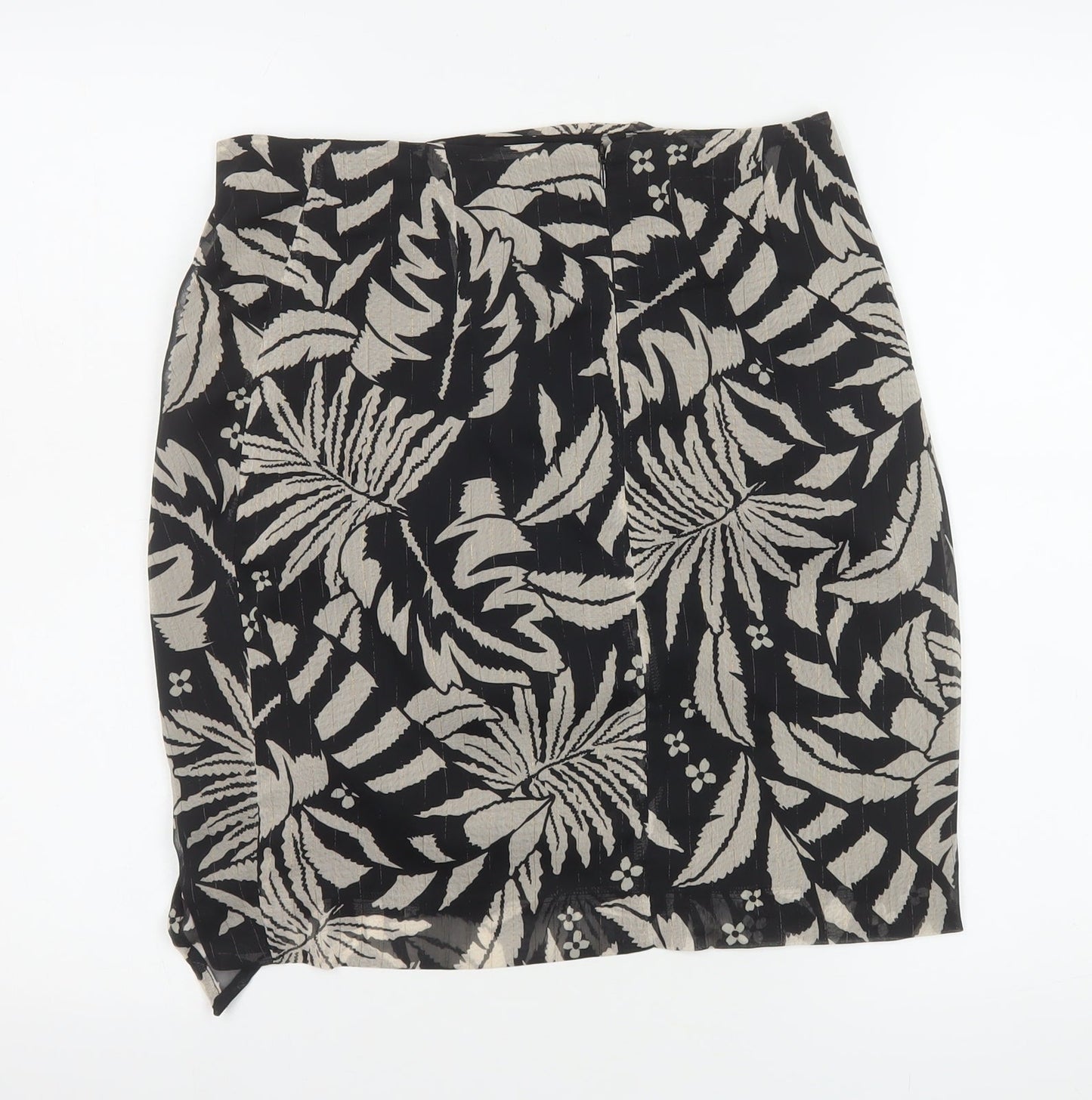Morgan de Toi Women's Black Floral Knee Length Pencil Skirt Size 10