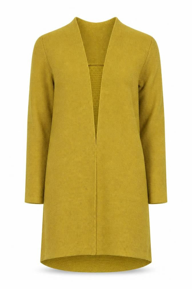 White Stuff Womens Yellow Knit Long Sleeve Open Cardigan UK 6