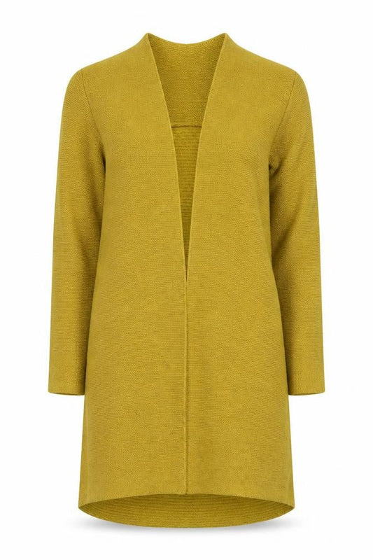 White Stuff Womens Yellow Knit Long Sleeve Open Cardigan UK 6