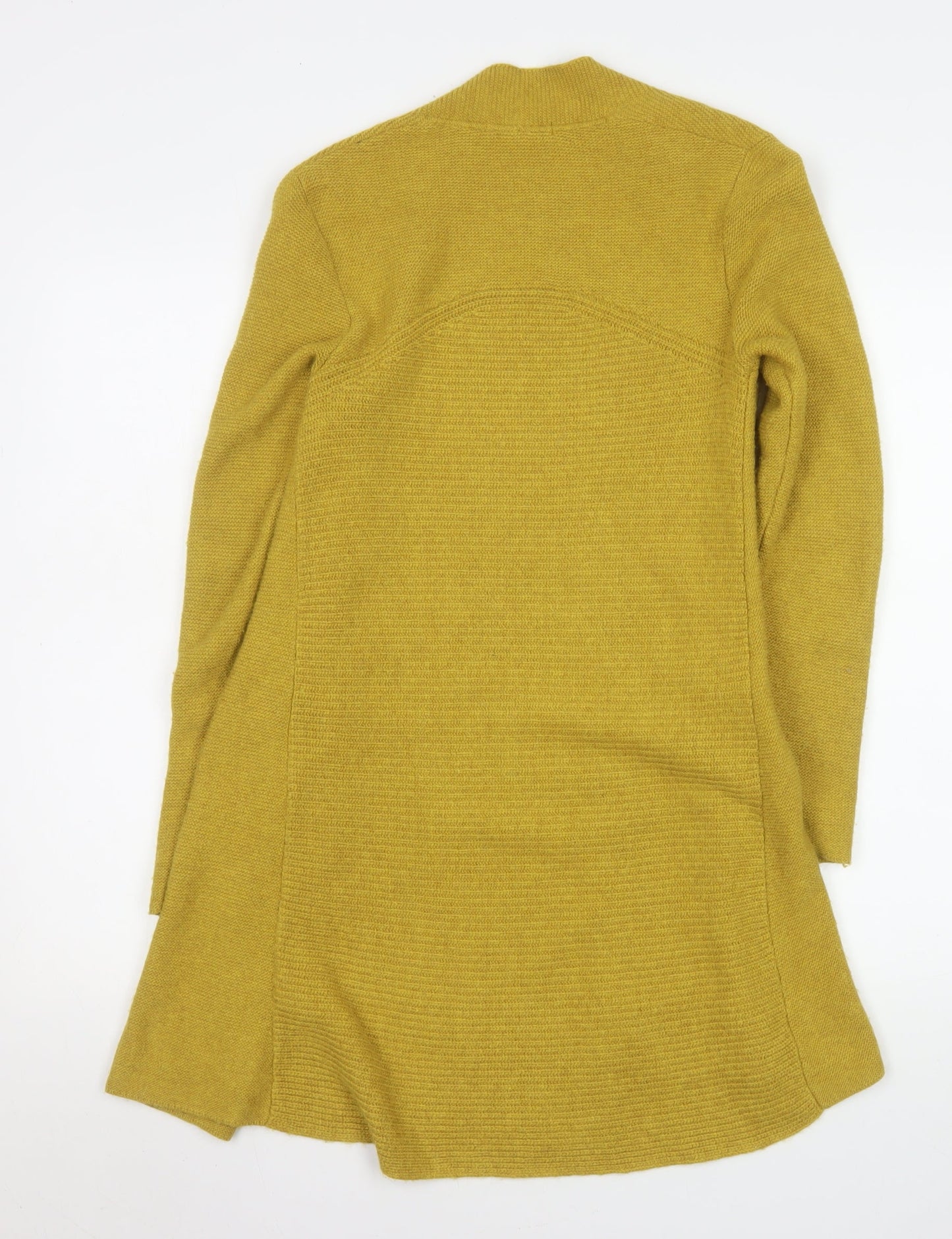 White Stuff Womens Yellow Knit Long Sleeve Open Cardigan UK 6
