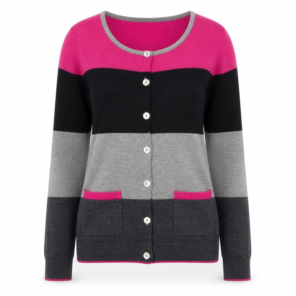 Clements Ribeiro Women’s Multicoloured Merino Wool Cardigan Size 10