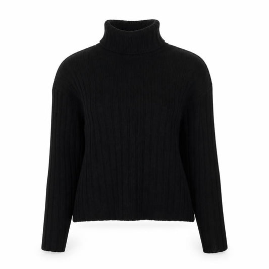 Threadbare Womens Black Size 10 Roll Neck Rib Knit Jumper