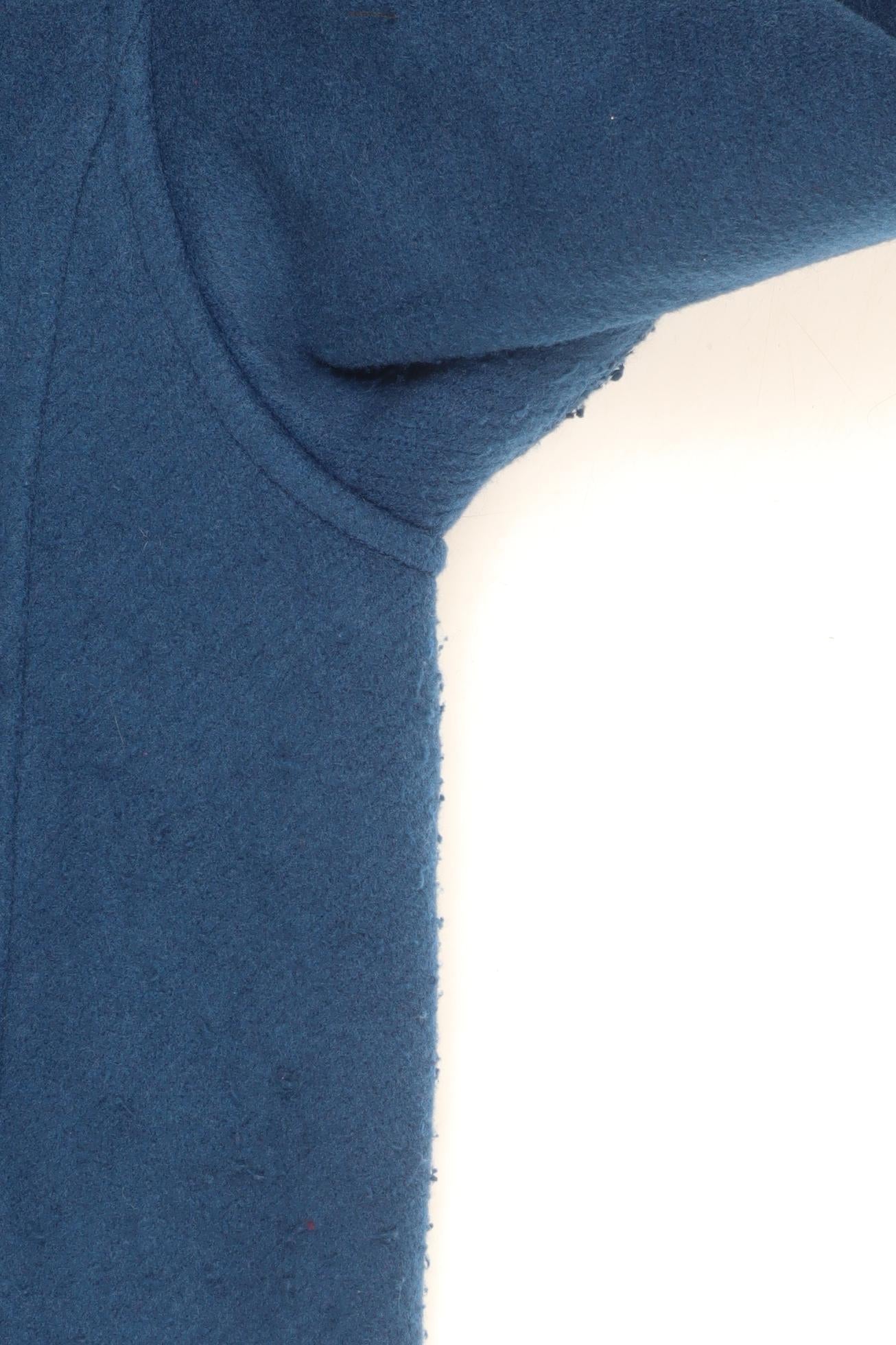 Marks and Spencer Womens Blue Wool Overcoat Size 14 Regular