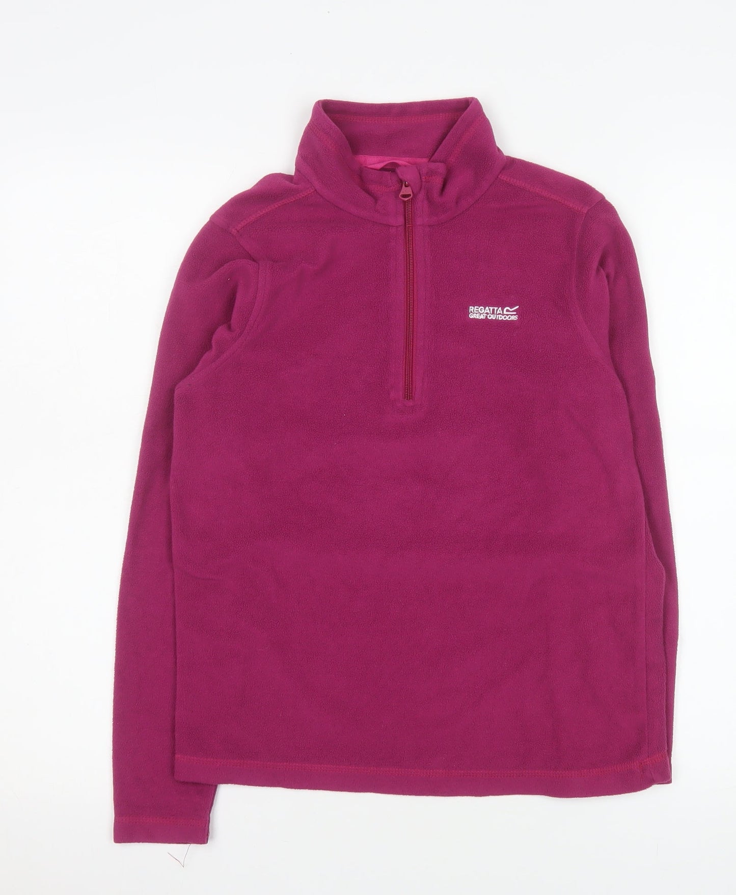 Regatta Girls Pink Fleece 1/4 Zip Pullover Sweatshirt Size 13 Years