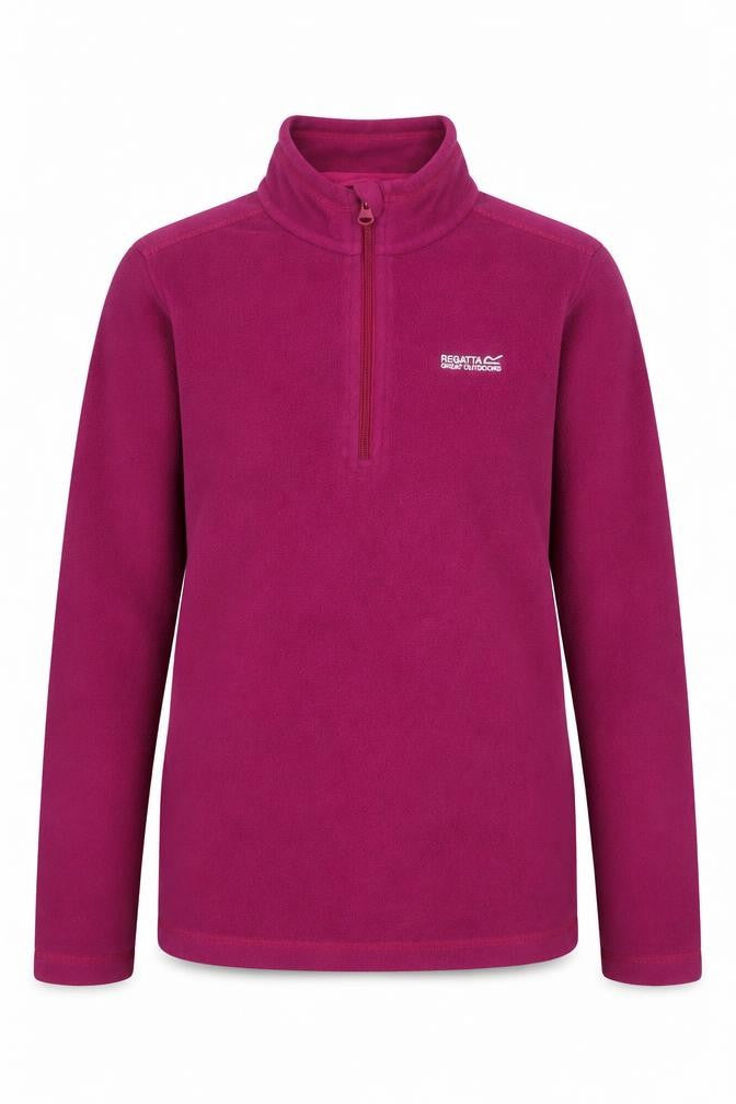 Regatta Girls Pink Fleece 1/4 Zip Pullover Sweatshirt Size 13 Years