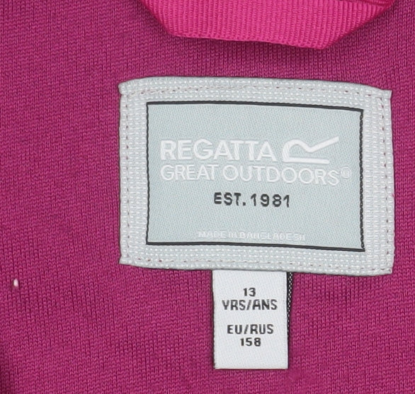 Regatta Girls Pink Fleece 1/4 Zip Pullover Sweatshirt Size 13 Years