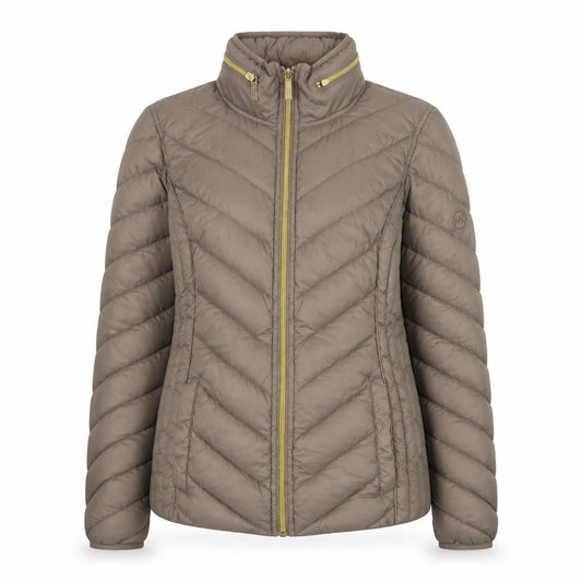 Michael Kors Women's Brown XS Puffer Jacket Lightweight Packable Down
