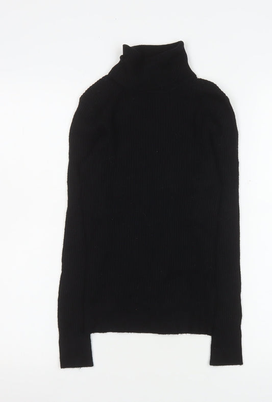 Primark Women's Black Roll Neck Slim Fit Jumper Size S 10-12