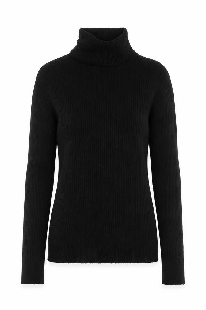 Primark Women's Black Roll Neck Slim Fit Jumper Size S 10-12