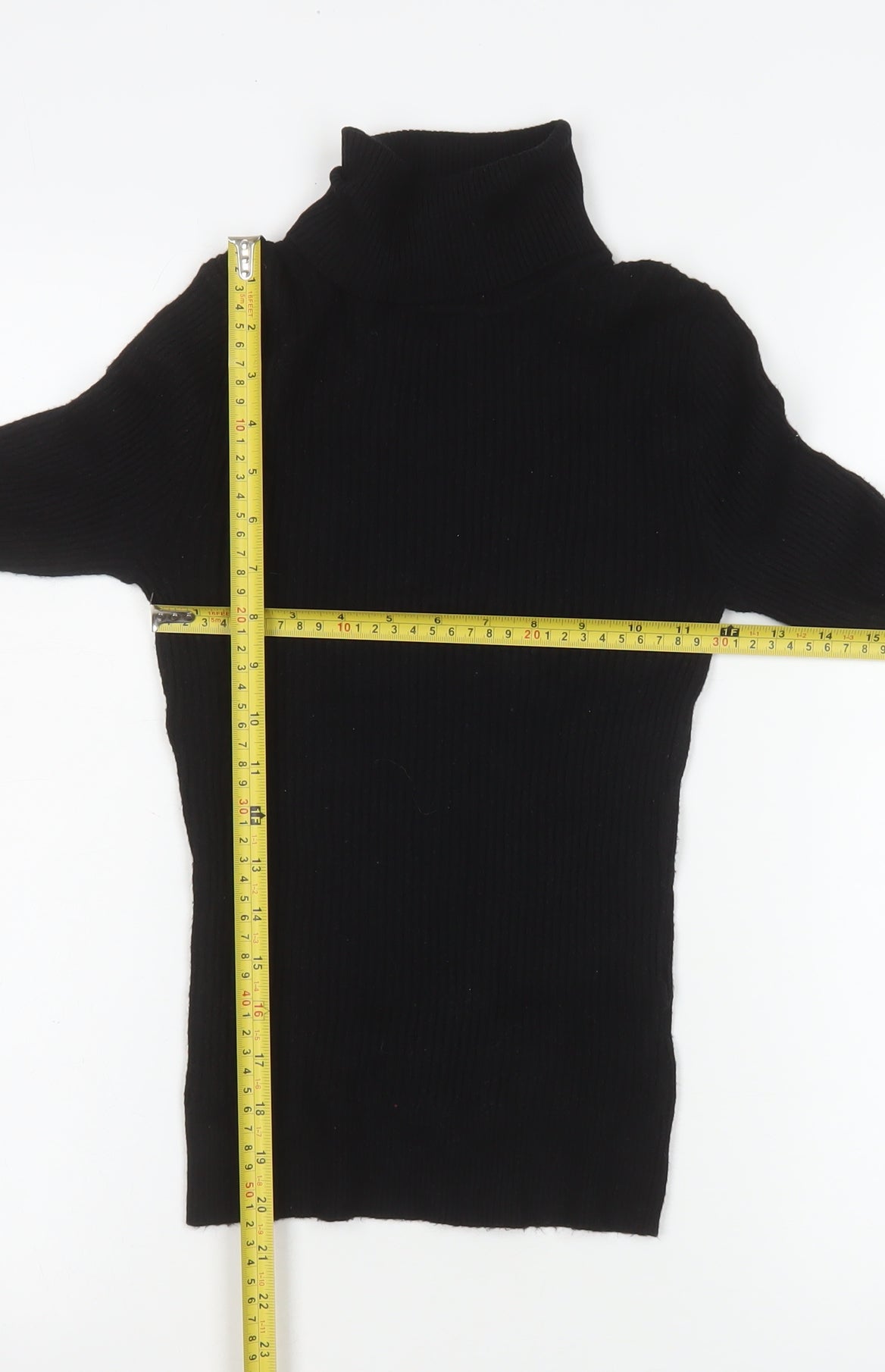 Primark Women's Black Roll Neck Slim Fit Jumper Size S 10-12