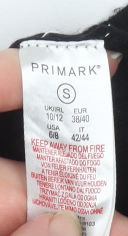 Primark Women's Black Roll Neck Slim Fit Jumper Size S 10-12