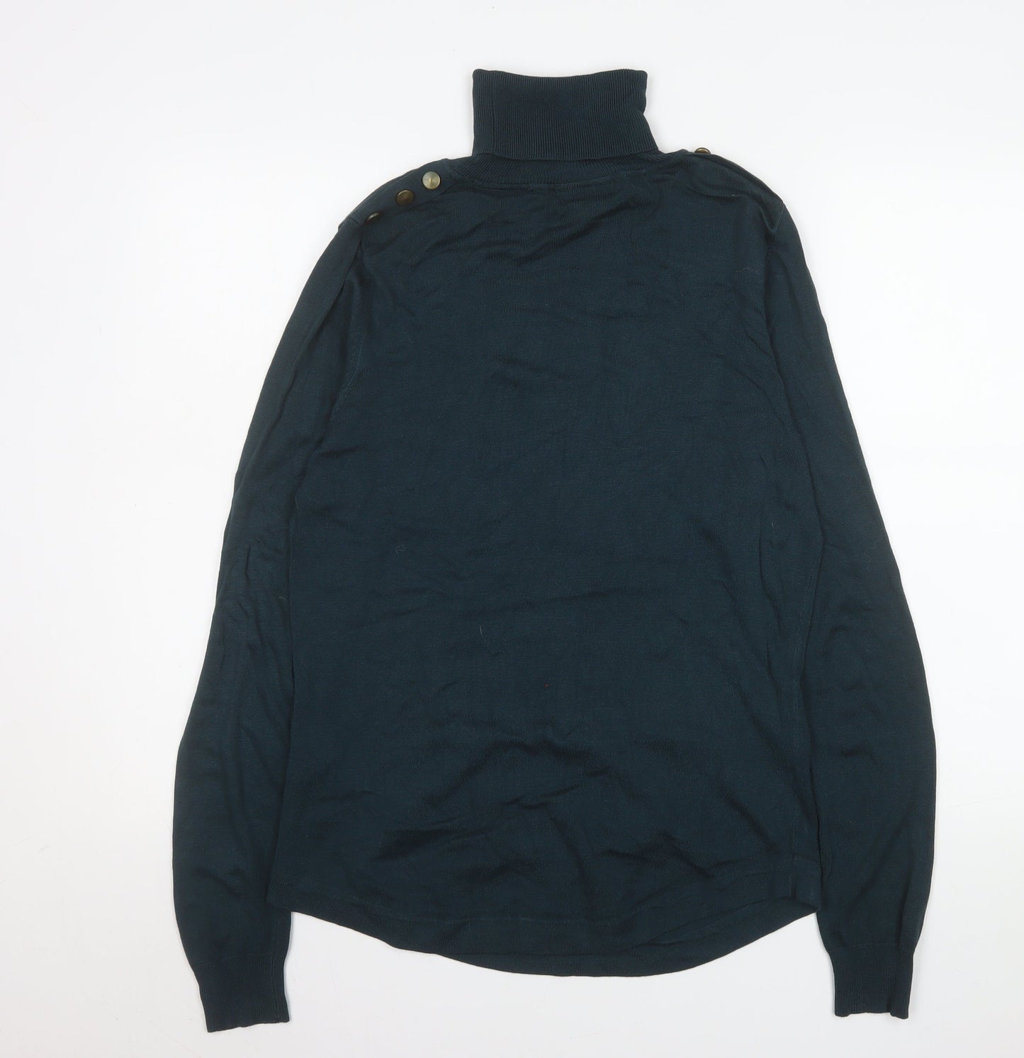 Warehouse Women Black Roll Neck Long Sleeve Knit Jumper Size 14