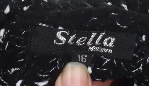 Stella Morgan Women’s Black Chunky Knit Roll Neck Jumper Size 16