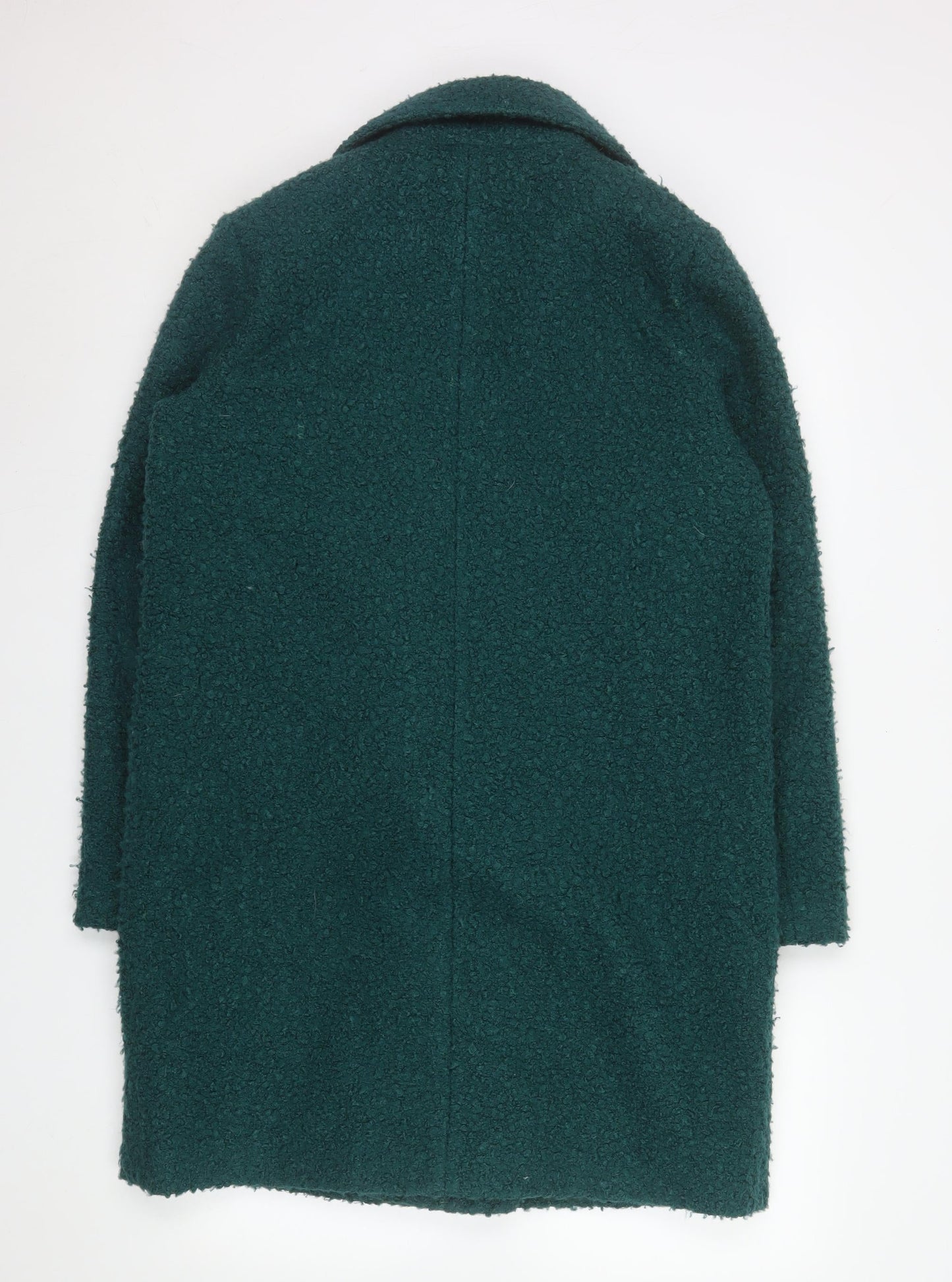 Papaya Women’s Green Bouclé Mid-Length Overcoat Size 12