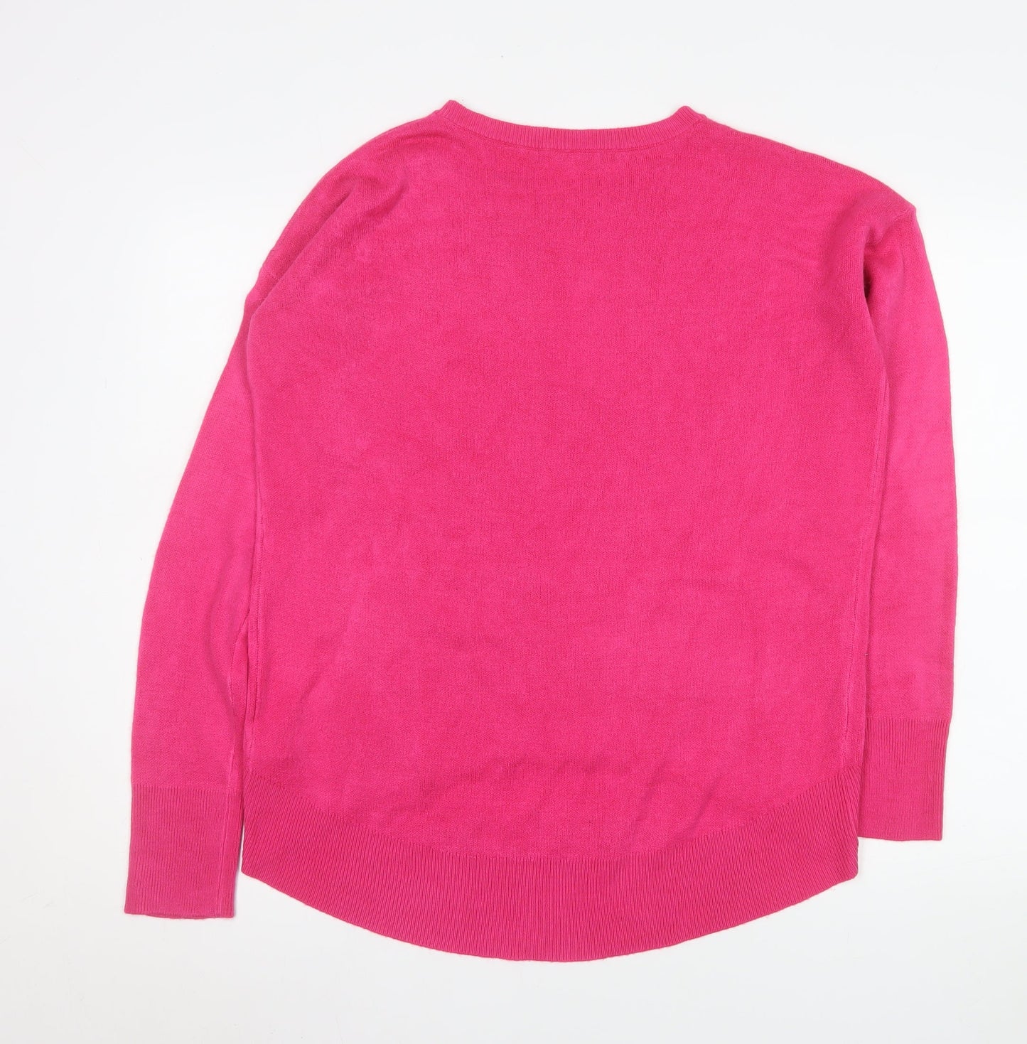 Primark Women’s Pink Crew Neck Long Sleeve Pullover Jumper Size 10/12