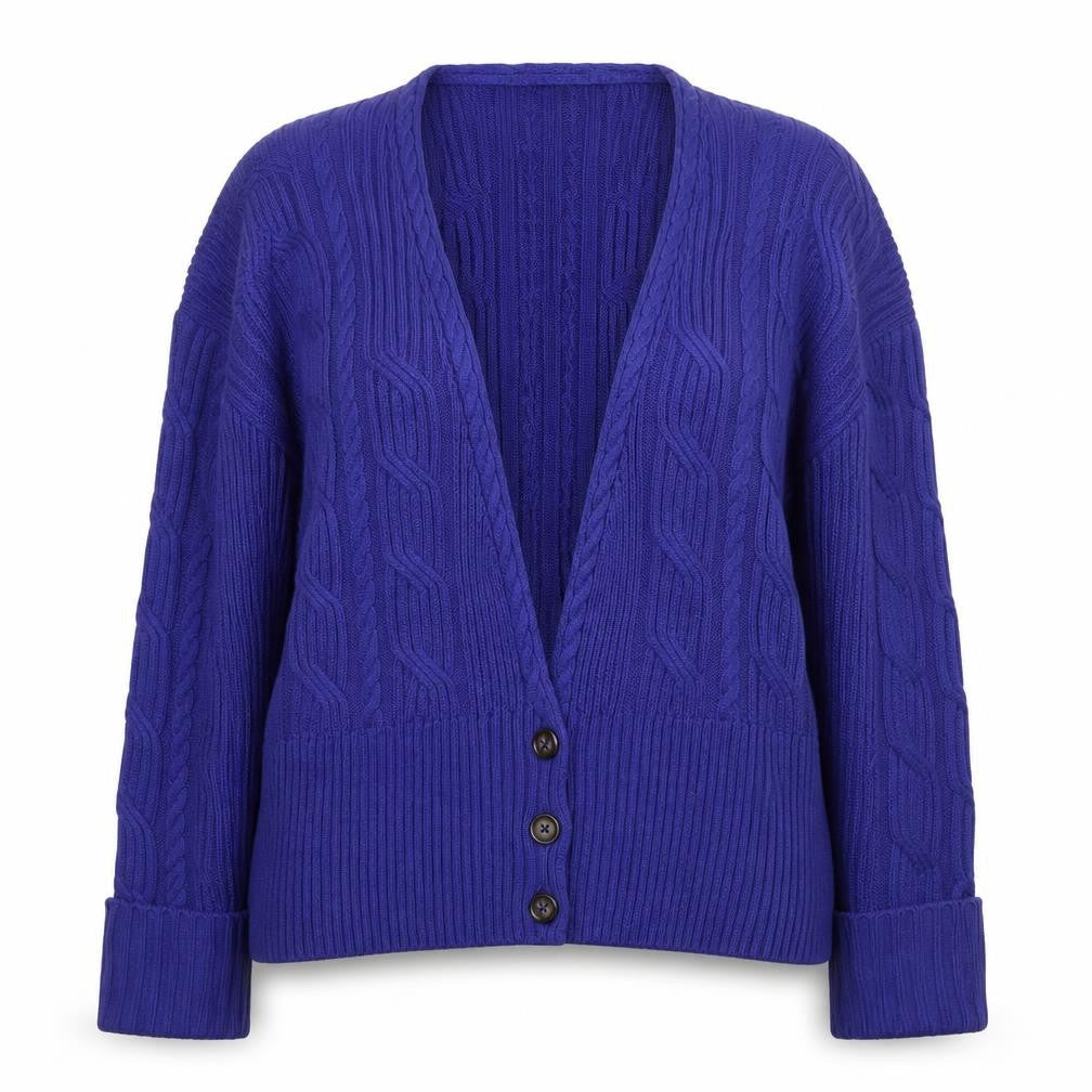 Marks & Spencer Women’s Purple Cable-Knit Cardigan Size 18