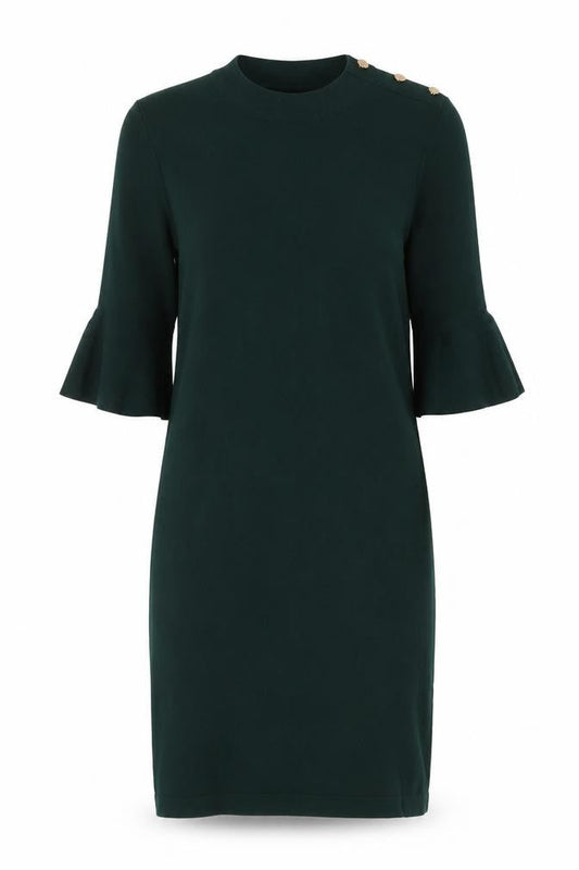 Tu Women Green Size 10 Shift Knit Knee Length Dress