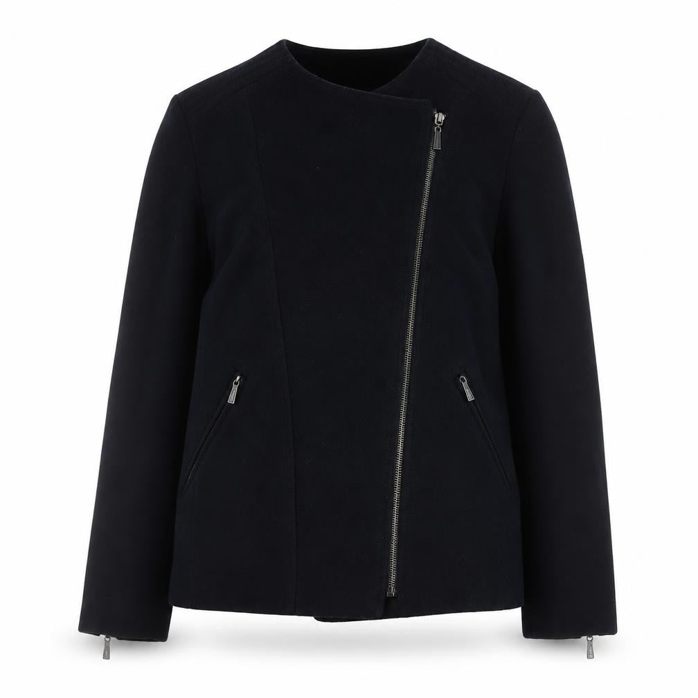 Marks & Spencer Women’s Black Wool Biker Jacket UK 12