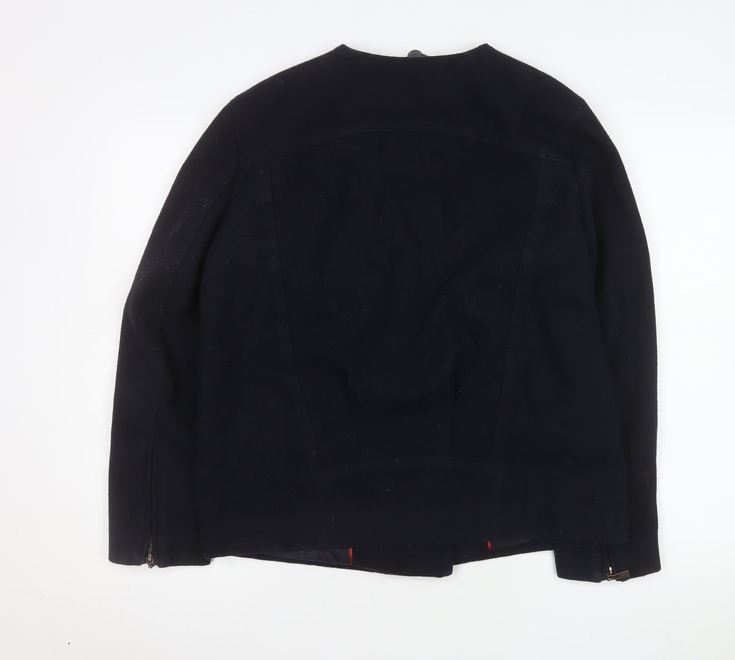 Marks and Spencer Women’s Black Wool Biker Jacket UK 12