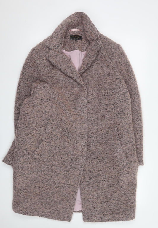 Marks and Spencer Women’s Pink Wool Blend Long Overcoat Size 16