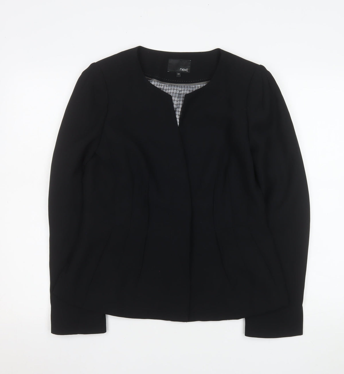Next Women's Black Size 12 Regular Suit Jacket Polyester Lined Workwear
