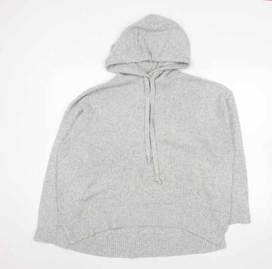 H&M L.O.G.G. Mens Grey Hooded Knit Pullover Jumper XS