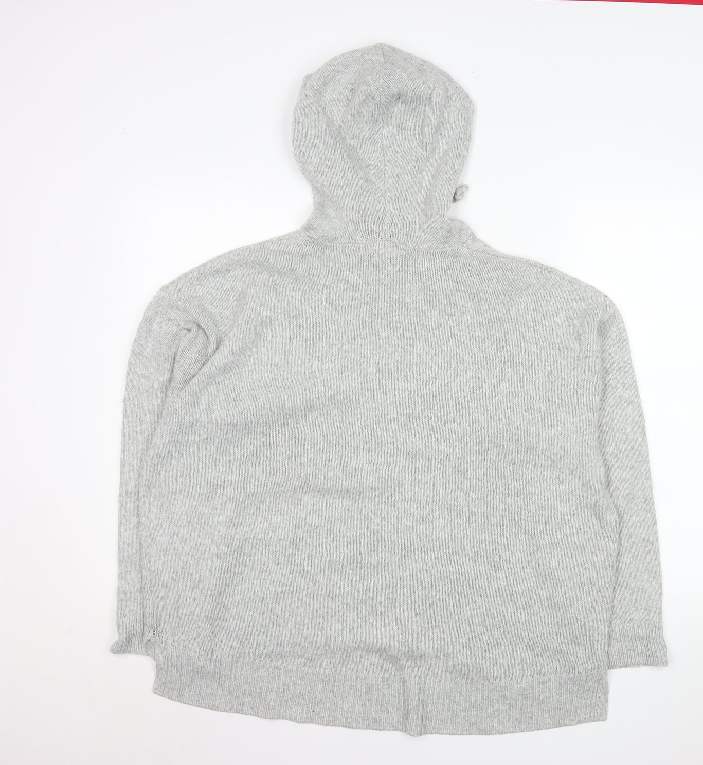 H&M L.O.G.G. Mens Grey Hooded Knit Pullover Jumper XS