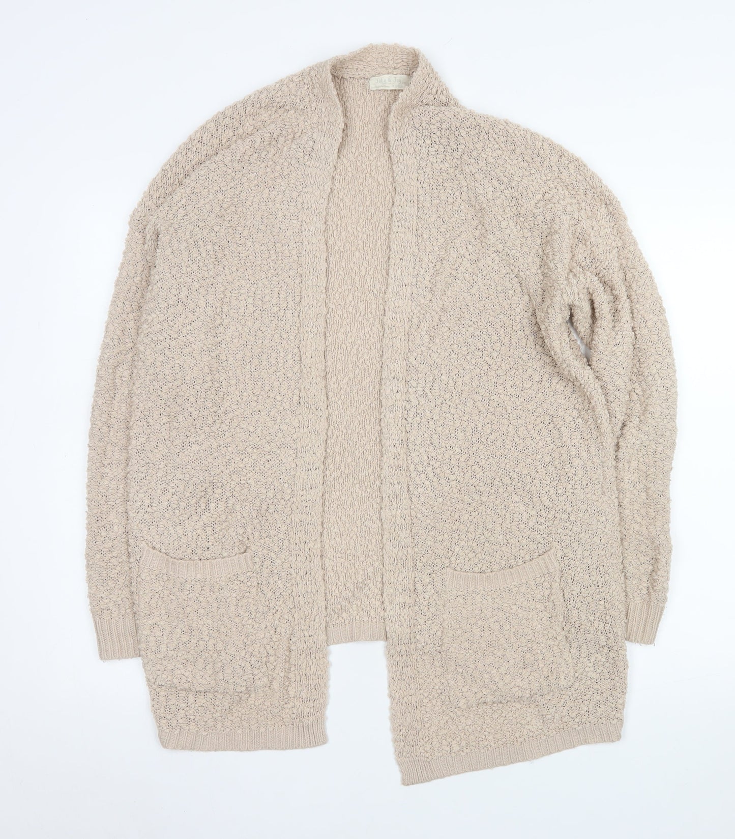Jolie & Joy Womens Beige Chunky Knit Longline Cardigan XL