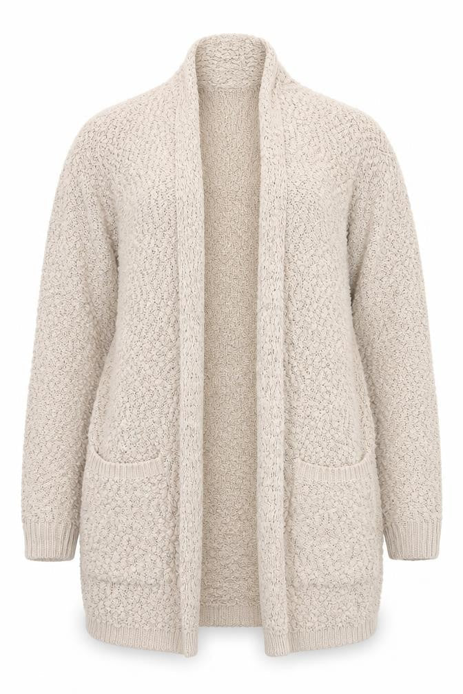 Jolie & Joy Womens Beige Chunky Knit Longline Cardigan XL