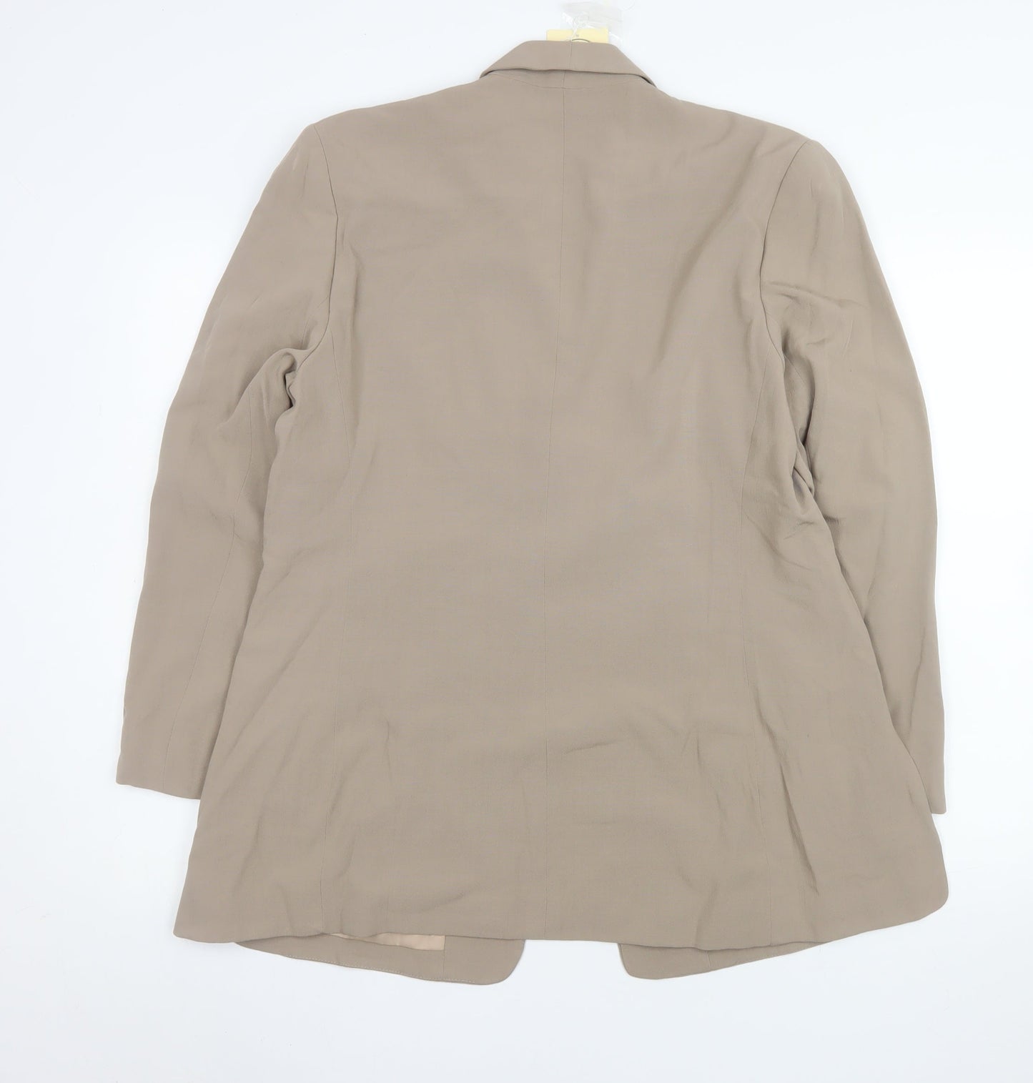 Forever Famous Women's Beige Size 16 Regular Long Sleeve One-Button Blazer