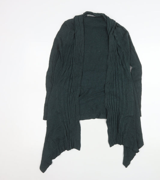Marks and Spencer Women Forest Green Open Knit Long Sleeve Cardigan UK 12