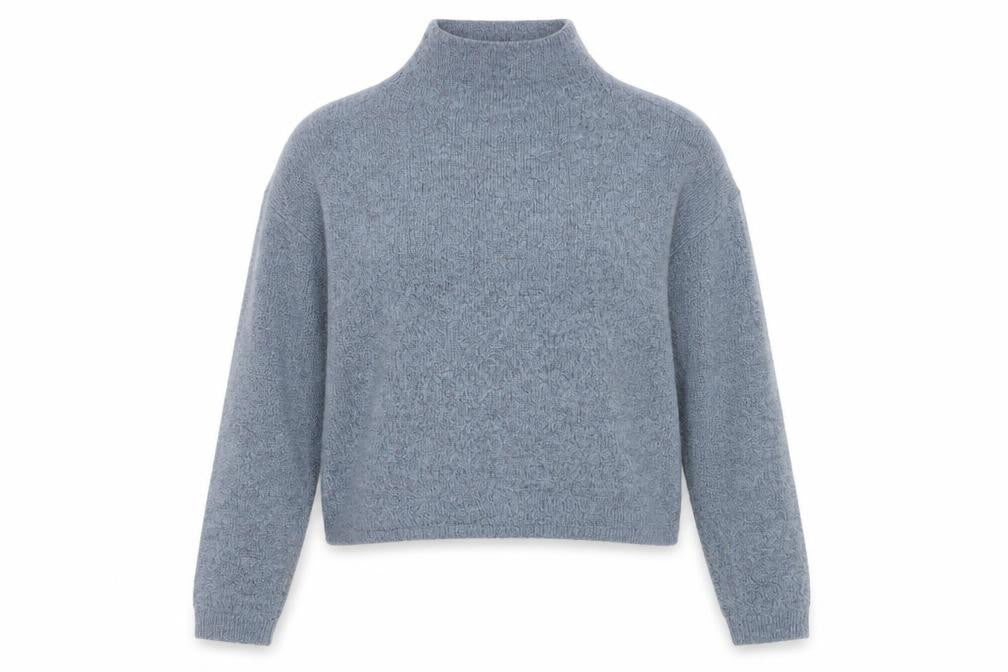 New Look Women Grey Mock Neck Long Sleeve Pullover Jumper Size S