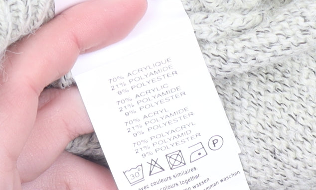 Damart Men's Grey L Cable-Knit Button Cardigan Jumper