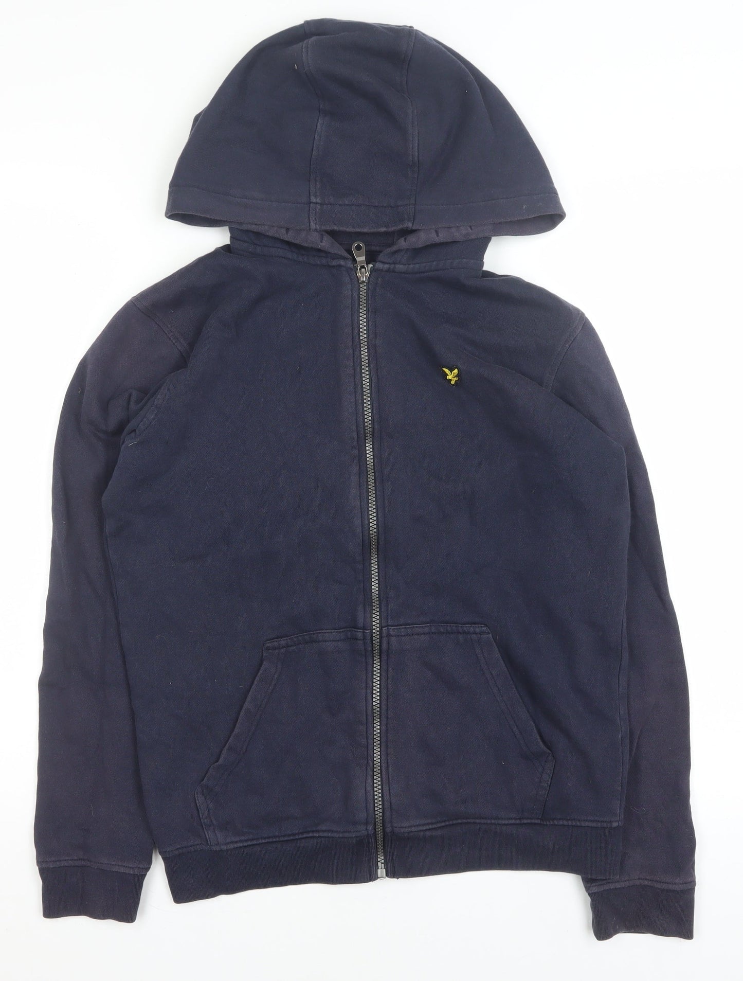 Lyle & Scott Junior Boys Navy Blue Full Zip Hoodie 14-15 Years Cotton Blend
