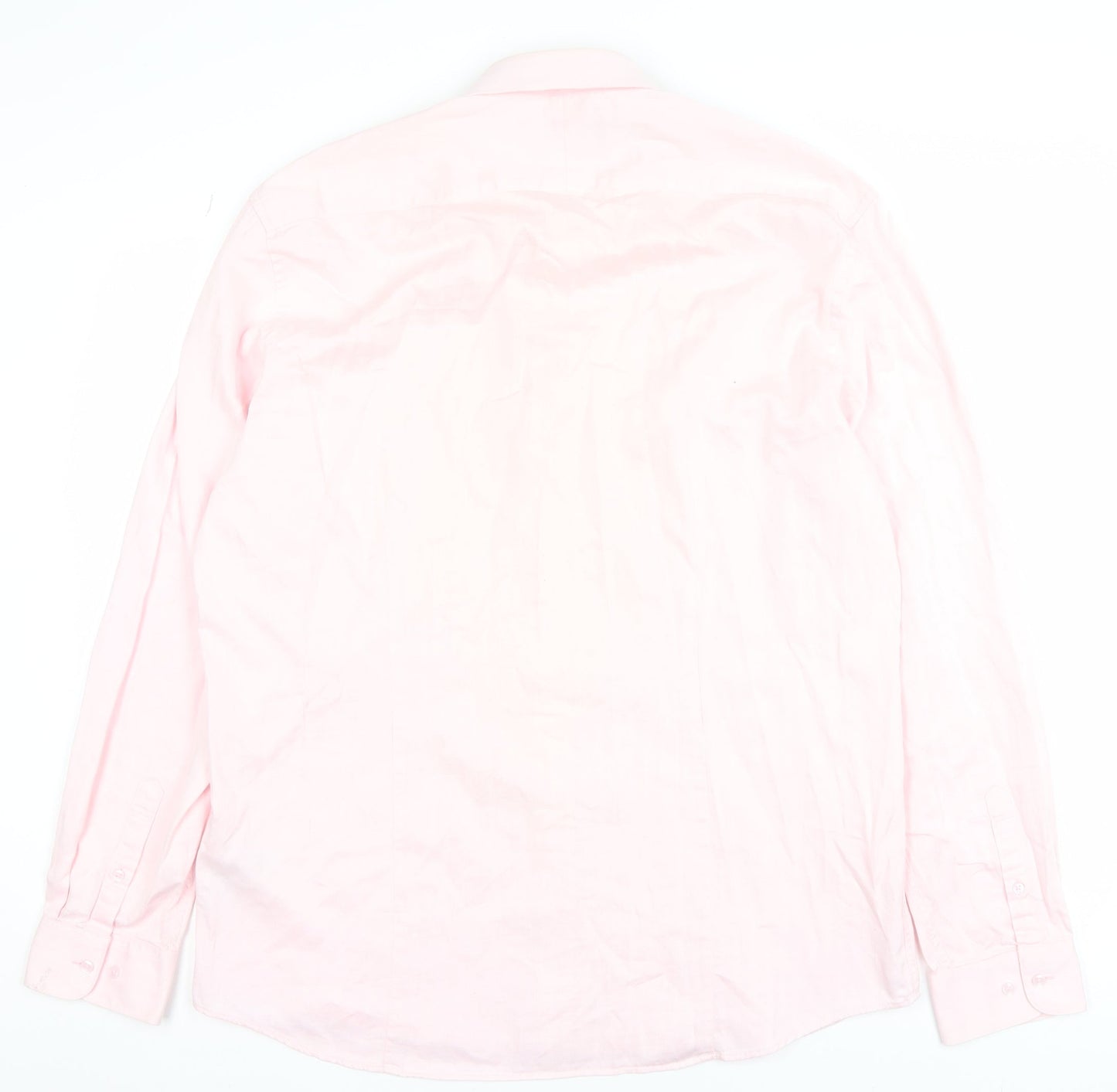 Primark Men's Pink 2XL Slim Fit Long Sleeve Formal Dress Shirt