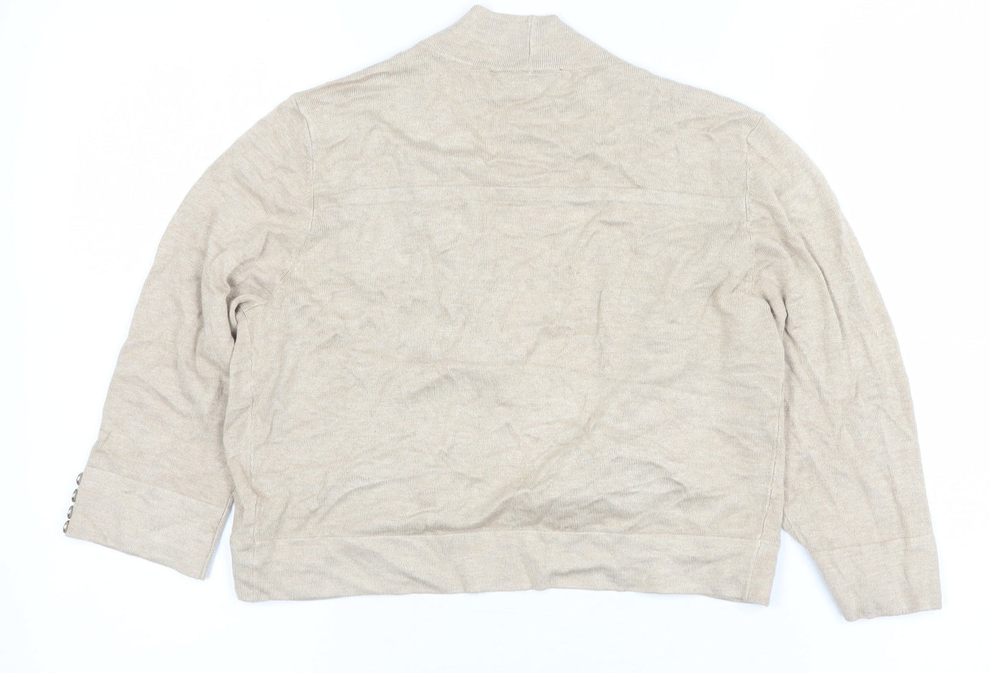 Wallis Women's Beige Open Front Cardigan UK S Long Sleeve Knit
