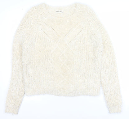 Marks & Spencer Women’s Ivory Cable-Knit Pullover Jumper Size 14