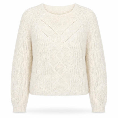 Marks & Spencer Women’s Ivory Cable-Knit Pullover Jumper Size 14