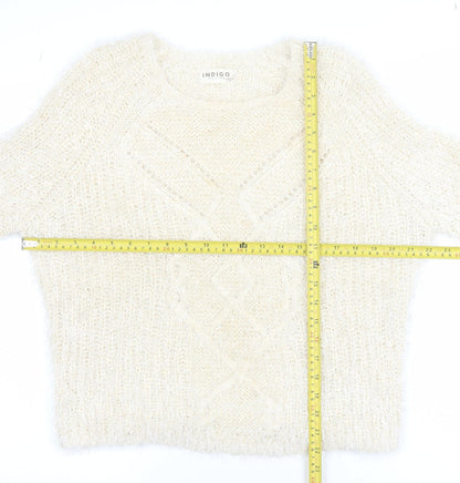 Marks & Spencer Women’s Ivory Cable-Knit Pullover Jumper Size 14