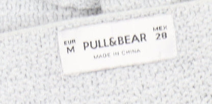 Pull&Bear Womens Grey Knit Pullover Jumper Size 12 Relaxed Fit